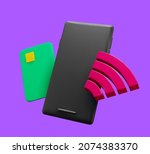 nfc payment concept... | Shutterstock .eps vector #2074383370
