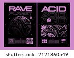 abstract rave poster or flyer... | Shutterstock .eps vector #2121860549