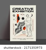 creative exhibition flyer or... | Shutterstock .eps vector #2171353973