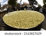 Small photo of RHUBARB CELEBRATION the largest rhubarb pie in the world, Guinness World Records BookMorfontaine May 2022 Morfontaine Meurthe-et-Moselle the largest rhubarb pie in the world, record in Guiness book