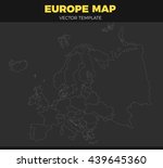 contour europe map design... | Shutterstock .eps vector #439645360