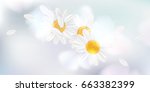 soft pastel color floral 3d... | Shutterstock .eps vector #663382399
