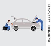 auto mechanic icons set.... | Shutterstock .eps vector #1896714169