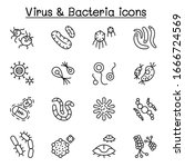 virus  bacteria   covid 19 icon ... | Shutterstock .eps vector #1666724569