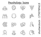 psychology icons set in thin... | Shutterstock .eps vector #1750789613