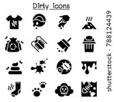 dirty icon set  | Shutterstock .eps vector #788124439