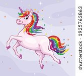 colorful unicorn vector... | Shutterstock .eps vector #1925763863