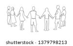 unity  friendship continuous... | Shutterstock .eps vector #1379798213