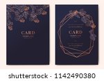 wedding invitation  floral... | Shutterstock .eps vector #1142490380