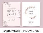 rose gold wedding invitation ... | Shutterstock .eps vector #1429912739