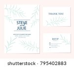 wedding card invitation  | Shutterstock .eps vector #795402883