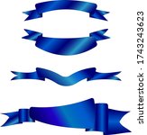 four types of blue ribbon | Shutterstock .eps vector #1743243623