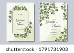 eucalyptus wedding invitation... | Shutterstock .eps vector #1791731903