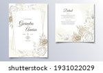  beautiful floral frame wedding ... | Shutterstock .eps vector #1931022029