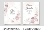  beautiful floral frame wedding ... | Shutterstock .eps vector #1933929020