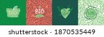 bio badges set in vector hand... | Shutterstock .eps vector #1870535449