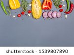 fresh vegetables spaghetti and... | Shutterstock . vector #1539807890
