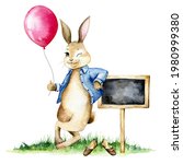 Watercolor Rabbit Illustration  ...