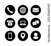 contact us icon set   phone... | Shutterstock .eps vector #1913566543