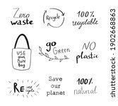 zero waste ecological vector... | Shutterstock .eps vector #1902668863