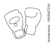 doodle contour linear boxing... | Shutterstock .eps vector #1903507210