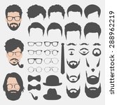 different hipster style... | Shutterstock .eps vector #288962219