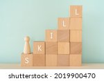 SKILL; Wooden blocks with 