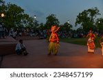 Small photo of New Delhi, India-27 May 2023: Theyyam artist performing ritualistic dance for public at India Gate, consists of traditions, rituals and customs associated with temples and sacred groves of Malabar.