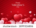 valentines red heart balloons... | Shutterstock .eps vector #1899326806