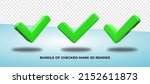 3d render bundle of check mark... | Shutterstock .eps vector #2152611873