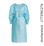 disposable isolation gown surgical gown for surgery protection pe surgical gown light blue