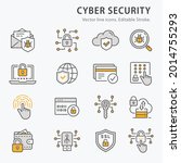Cyber Security Icons  Such As...