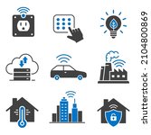 internet of things icons  such... | Shutterstock .eps vector #2104800869