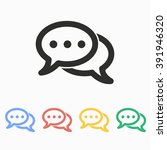chatting  vector icon.... | Shutterstock .eps vector #391946320