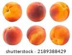 Peaches isolated. collection of ...