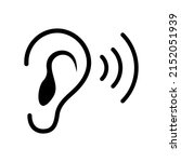 ear listening icon. hearing... | Shutterstock .eps vector #2152051939