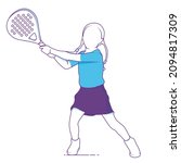 kid tennis padel player icon... | Shutterstock .eps vector #2094817309
