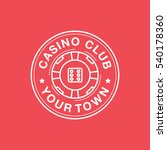 casino club emblem line icon on ... | Shutterstock .eps vector #540178360