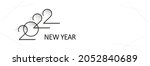minimal style 2022 happy new... | Shutterstock .eps vector #2052840689