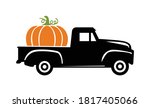 pumpkin truck vector  fall... | Shutterstock .eps vector #1817405066