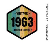 1963 vintage retro limited... | Shutterstock .eps vector #2144362263