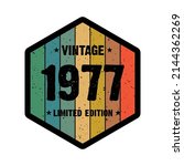1977 vintage retro limited... | Shutterstock .eps vector #2144362269