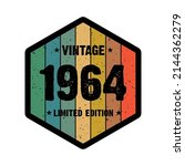 1964 vintage retro limited... | Shutterstock .eps vector #2144362279