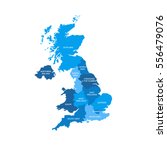 united kingdom uk regions map | Shutterstock .eps vector #556479076