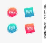 half price   price cut 50  off... | Shutterstock .eps vector #796294606