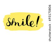 smile  handwritten... | Shutterstock . vector #693170806
