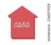 casa red house with the... | Shutterstock .eps vector #2160375529