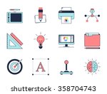creative design process icons.... | Shutterstock .eps vector #358704743