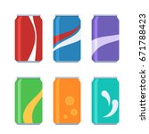 icon set soda in colored... | Shutterstock .eps vector #671788423