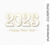 2023 happy new year elegant... | Shutterstock .eps vector #2114091956